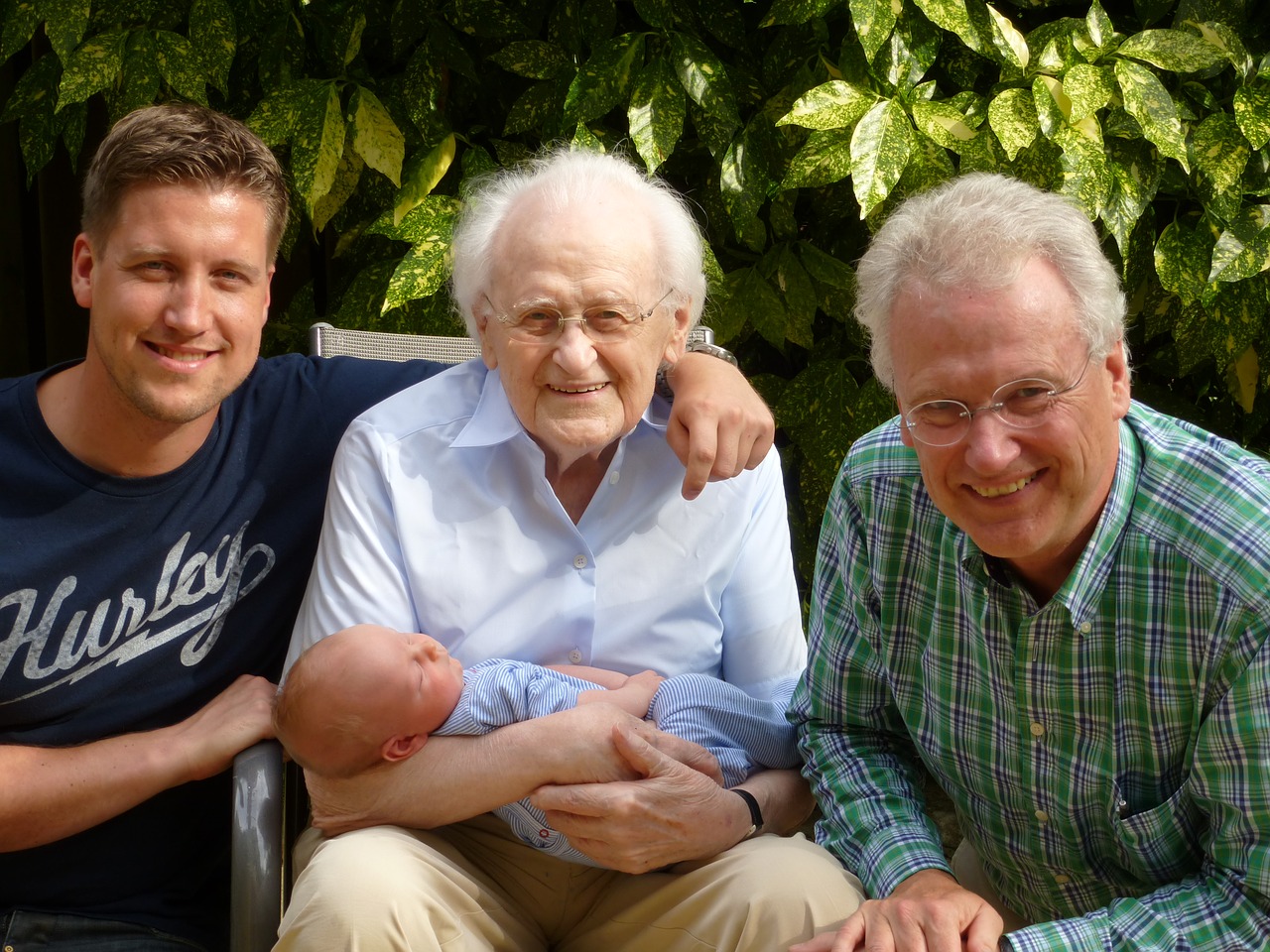 four generations of males