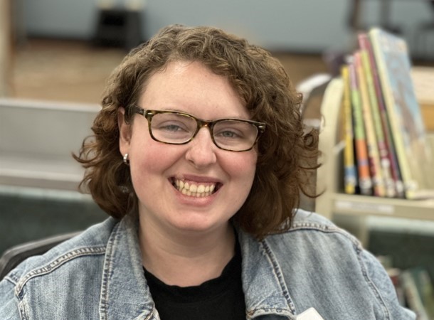 Librarian Laura smiling